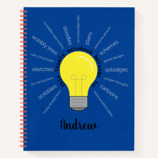 Cuaderno Portátil enlazado en espiral de ideas brillantes p
