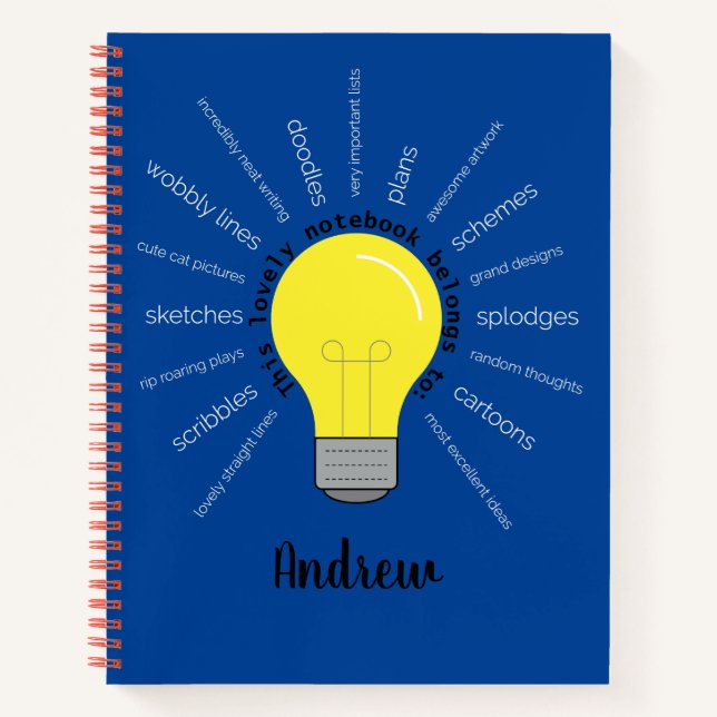 Cuaderno Portátil enlazado en espiral de ideas brillantes p (Anverso)
