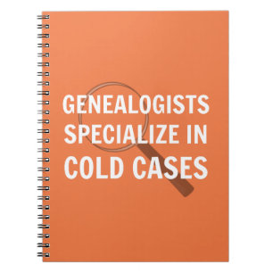 Cuaderno Portátil enlazado en espiral genealógica (Naranja)
