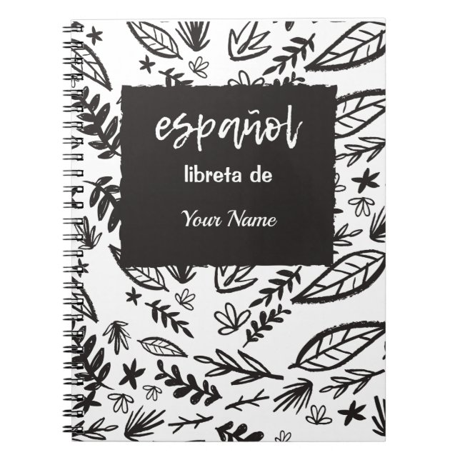 Cuaderno Portátil Español Personalizado para Clases (Frente)
