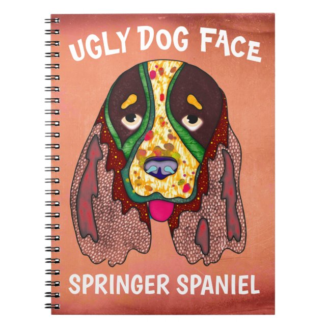 Cuaderno Portátil especial Springer Spaniel perro feo (Frente)