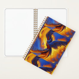 Cuaderno Portátil Espiral Azul Fénix, Colorido