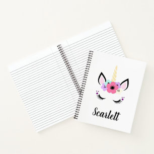 Cuaderno Portátil espiral - Cabeza de unicornio