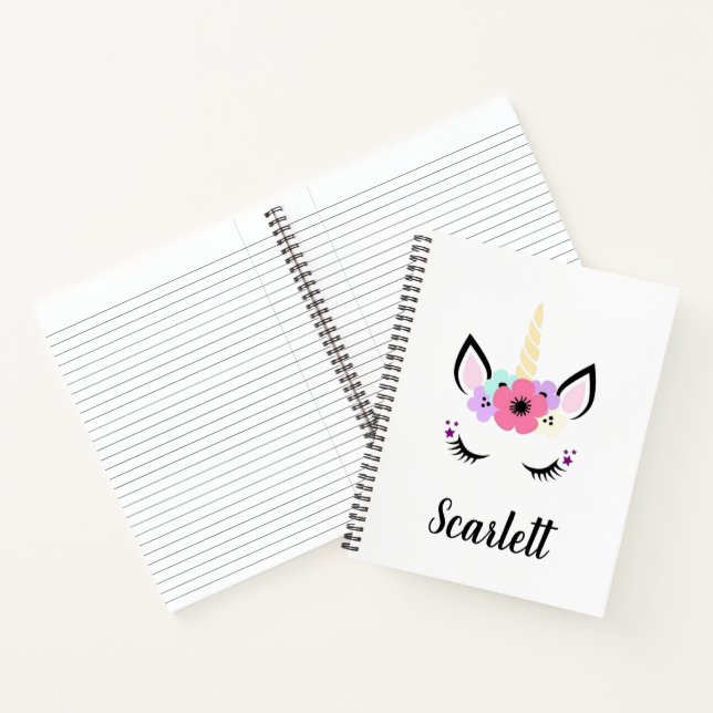 Cuaderno Portátil espiral - Cabeza de unicornio (Interior)