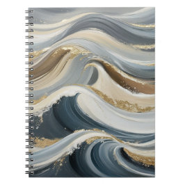 Cuaderno Portátil espiral con diseño de ondas soñadoras