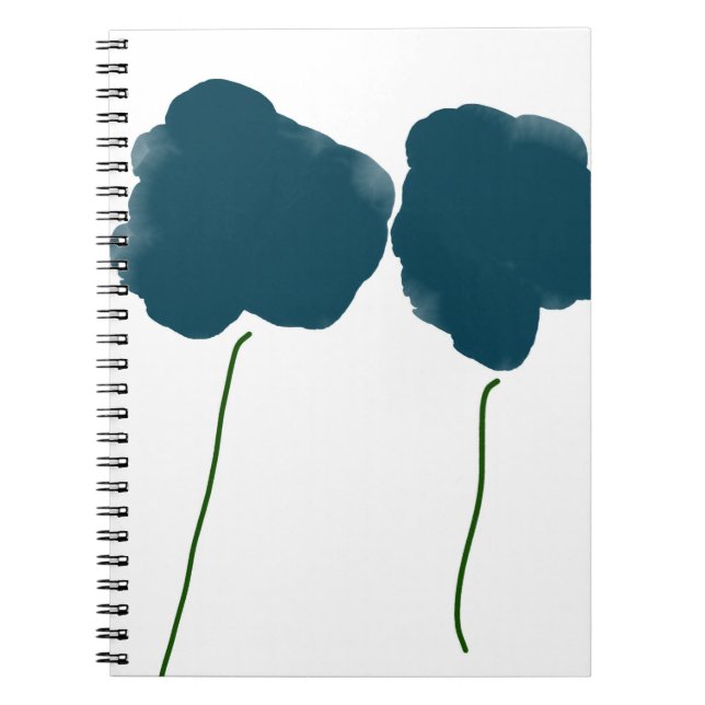 Cuaderno Portátil espiral con flores (Frente)