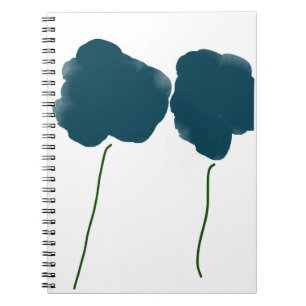 Cuaderno Portátil espiral con flores