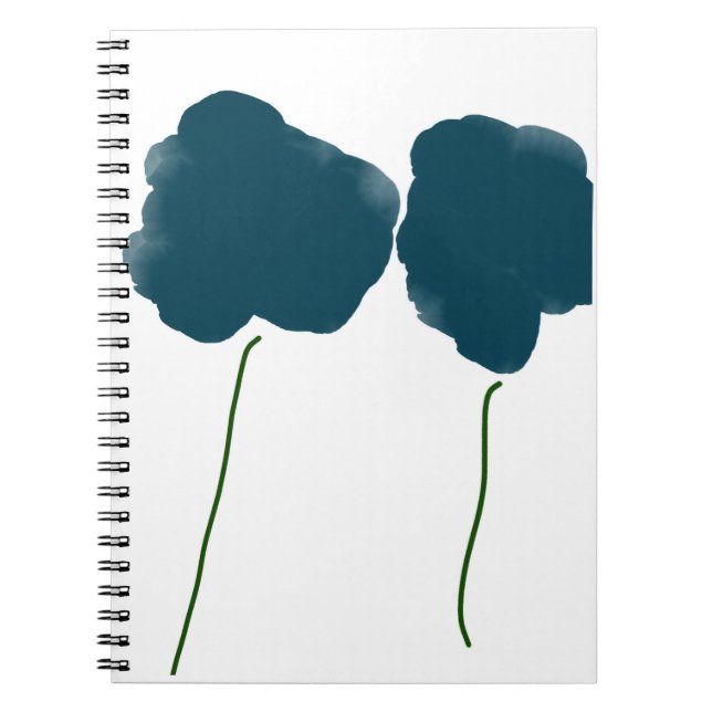 Cuaderno Portátil espiral con flores (Frente)