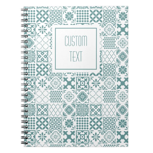 Cuaderno Portátil espiral con mosaico de cocina (Frente)