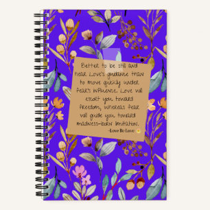 Cuaderno Portátil espiral con una cita inspiradora en la po