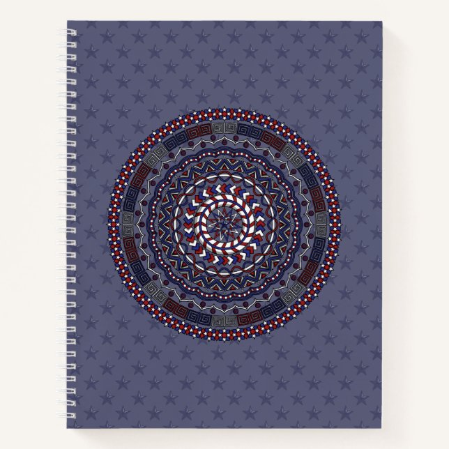 Cuaderno Portátil espiral conectado del Día de la Independe (Anverso)