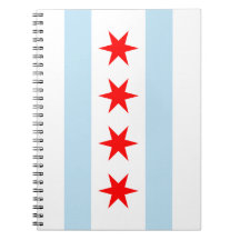 Portátil espiral de bandera de Chicago