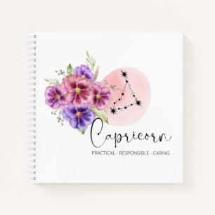 Cuaderno Portátil Espiral de Capricornio