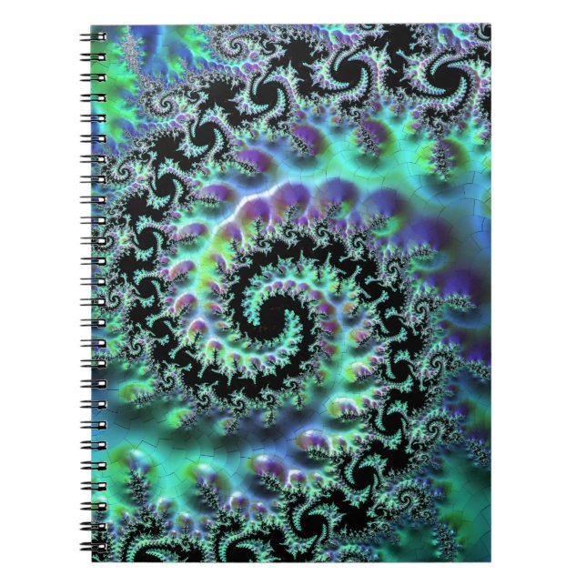 Cuaderno Portátil Espiral de descubrimiento de Mandelbrot (Frente)