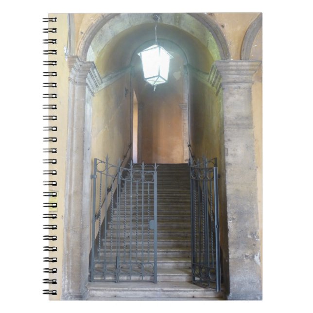 Cuaderno Portátil espiral de fotos de escaleras rusticas it (Frente)