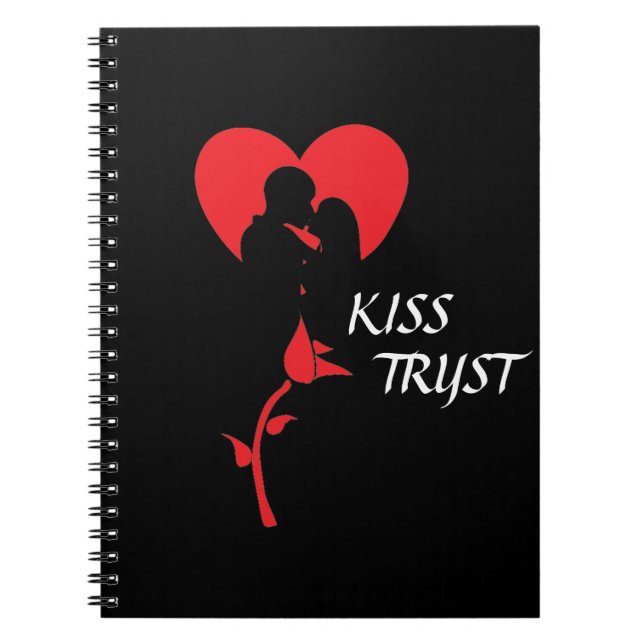 CUADERNO PORTÁTIL ESPIRAL DE KISS TRYST (Frente)