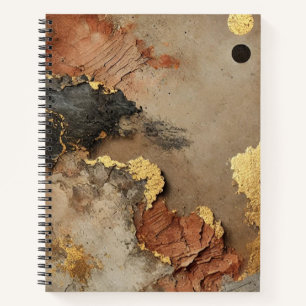 Cuaderno Portátil espiral de lujo con diseño abstracto de t