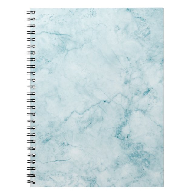 Cuaderno Portátil espiral de mármol azul (Frente)