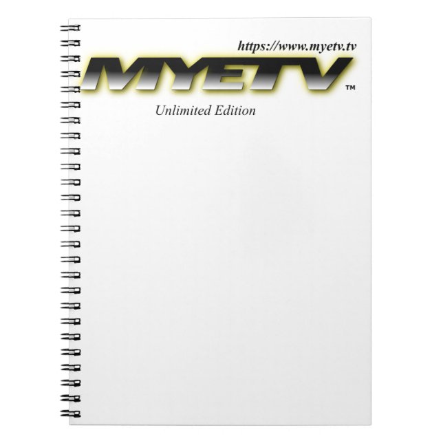 Cuaderno Portátil espiral de MYETV (Frente)