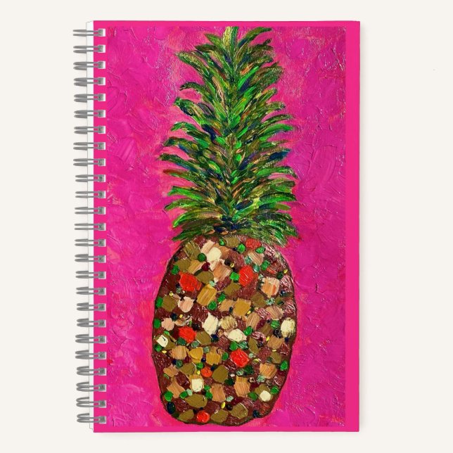 Cuaderno Portátil espiral de piña (cubierta dura) (Anverso)