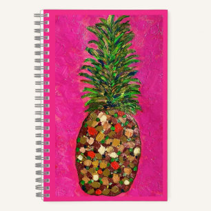 Cuaderno Portátil espiral de piña (cubierta dura)