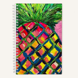 Cuaderno Portátil espiral de piña (cubierta dura)