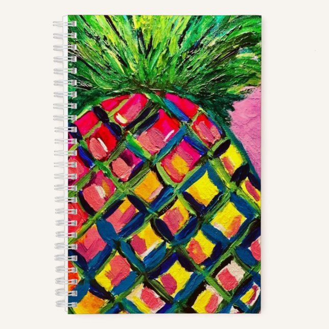Cuaderno Portátil espiral de piña (cubierta dura) (Anverso)