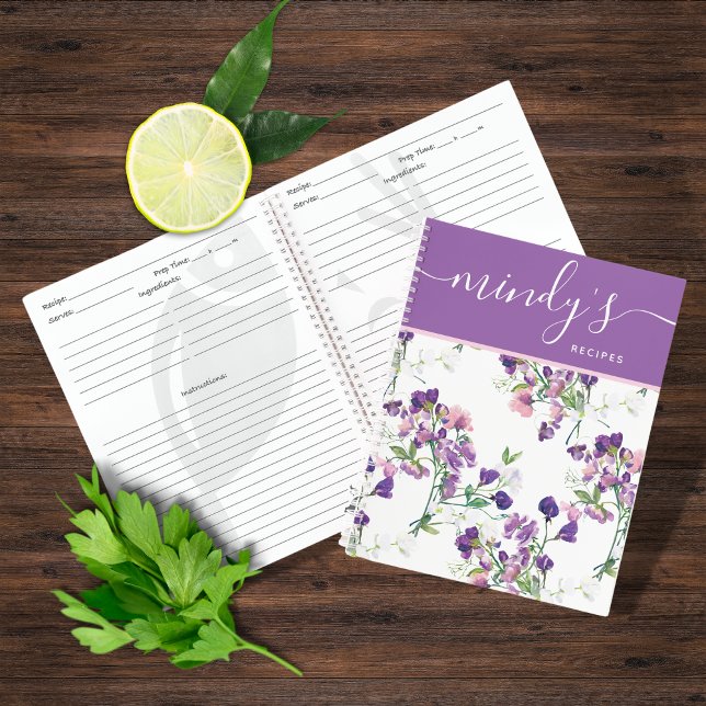 Cuaderno Portátil Espiral de Receta Personalizada (Subido por el creador)