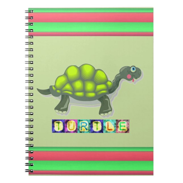 Cuaderno Portátil espiral de tortuga (Frente)