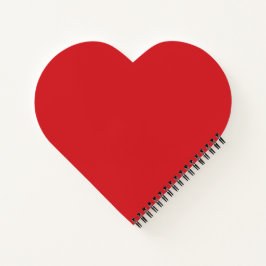 CUADERNO PORTÁTIL ESPIRAL DEL CORAZÓN ROJO