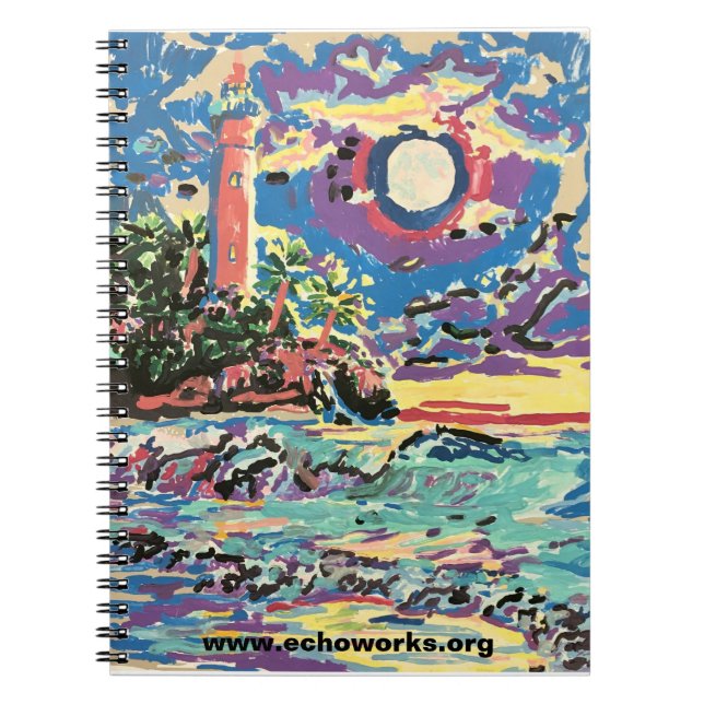 Cuaderno Portátil espiral del faro ECHO (Frente)