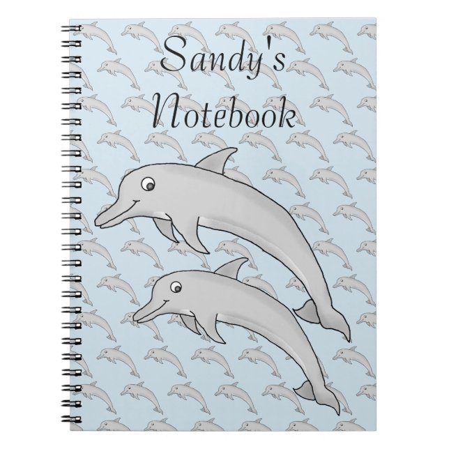Cuaderno Portátil espiral delfines (Frente)