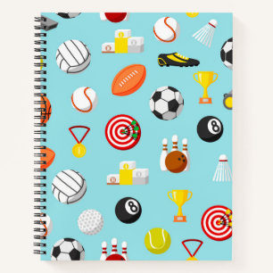 Cuaderno Portátil espiral deportivo