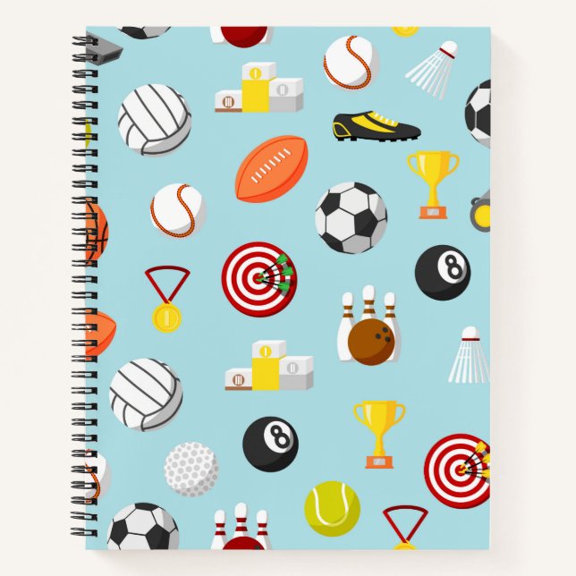 Cuaderno Portátil espiral deportivo (Anverso)