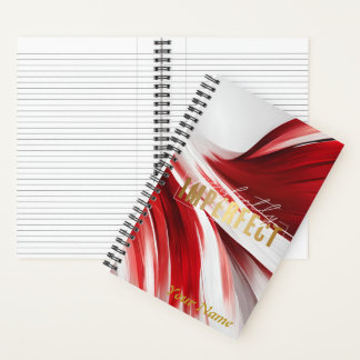 Cuaderno Portátil espiral/Diario rojo y blanco