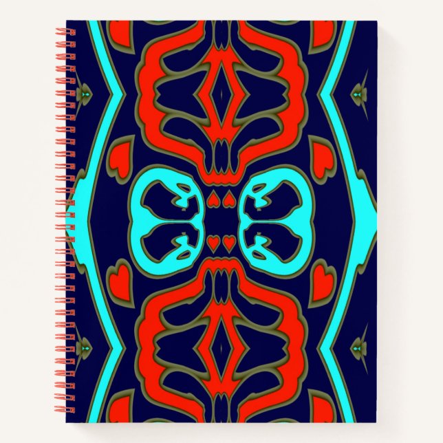 Cuaderno Portátil espiral, diseño de moda multicolor vibran (Anverso)