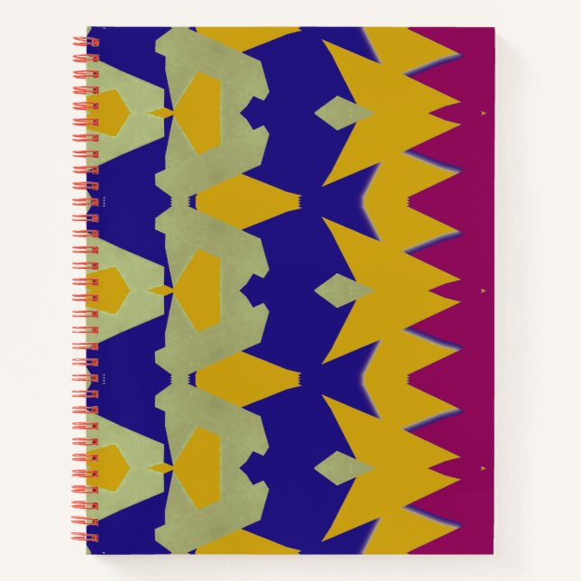 Cuaderno Portátil espiral, diseño de moda multicolor vibran (Anverso)