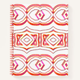 Cuaderno Portátil espiral, diseño de moda rojo vibrante