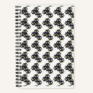 Cuaderno Portátil Espiral En Diseño Blanco Y Negro