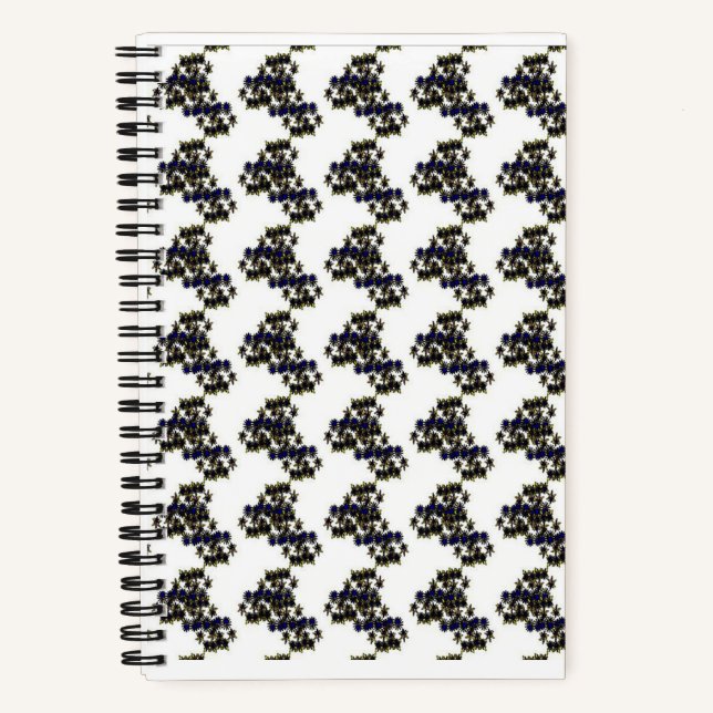 Cuaderno Portátil Espiral En Diseño Blanco Y Negro (Anverso)