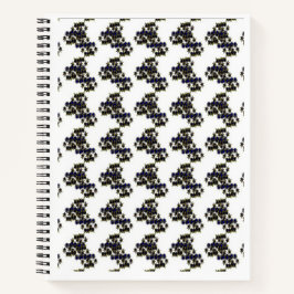 Cuaderno Portátil Espiral En Diseño Blanco Y Negro
