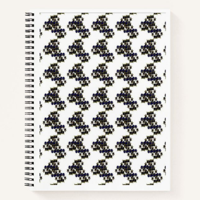 Cuaderno Portátil Espiral En Diseño Blanco Y Negro (Anverso)