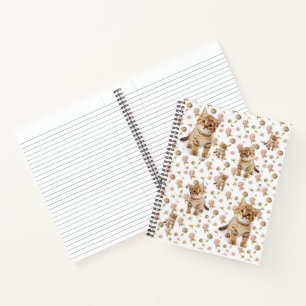 Cuaderno Portátil espiral gatitos Floral