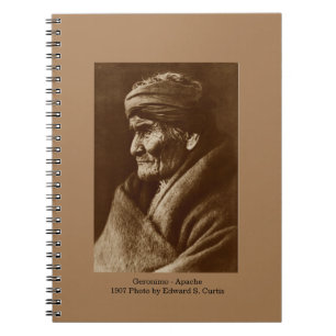 Cuaderno Portátil espiral Gerónimo de Edward S. Curtis