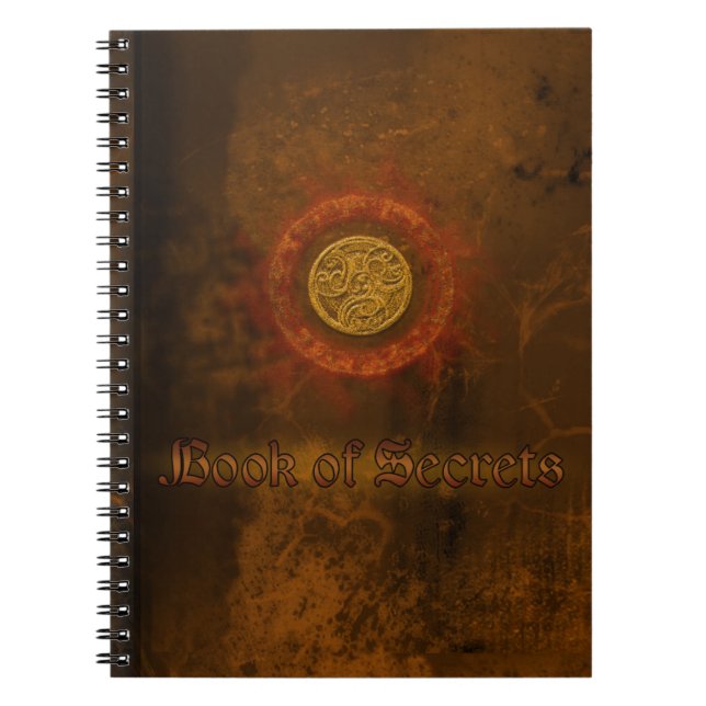 Cuaderno Portátil espiral libro de sombras, diseño de medal (Frente)