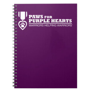 Cuaderno Portátil espiral - Logotipo blanco púrpura