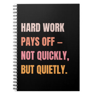 Cuaderno Portátil Espiral Motivacional - El Trabajo Duro Se