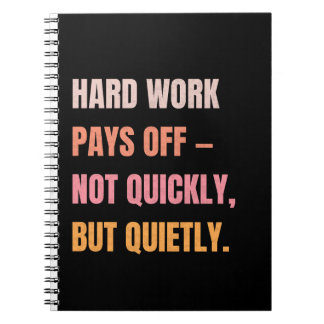 Cuaderno Portátil Espiral Motivacional - El Trabajo Duro Se
