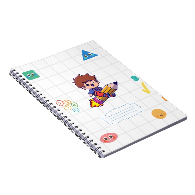 Cuaderno Portátil espiral para niños con un diseño alegre (Lado Derecho)