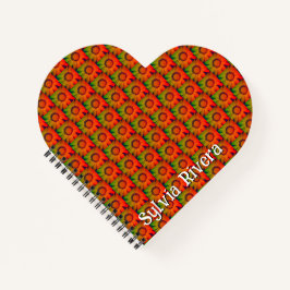 Cuaderno Portátil espiral "Patrón girasol"